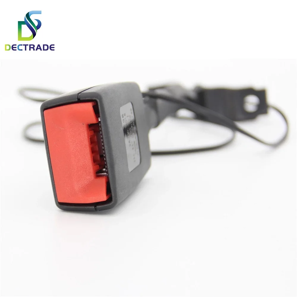 DECTRADE Seat Belt Buckle Extender Clip Socket w/ Warning Cable For VW Passat B7 CC 2009- 35D 857 755 /756 3AA 857 755 /756