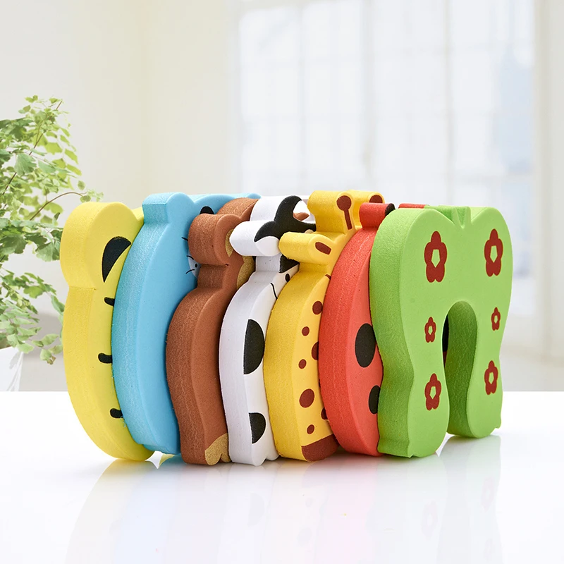 Door Stopper Doorknob Wall Protection Children Shockproof Crash Pad Finger Protecter 7pcs/Set rubber door stop
