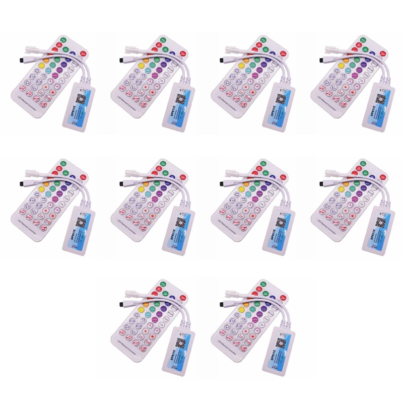 

10X RGB Smart Music Bluetooth Smart Controller SP611E For WS2812B SK6812 WS2811 Addressable LED RGB Tape Strip