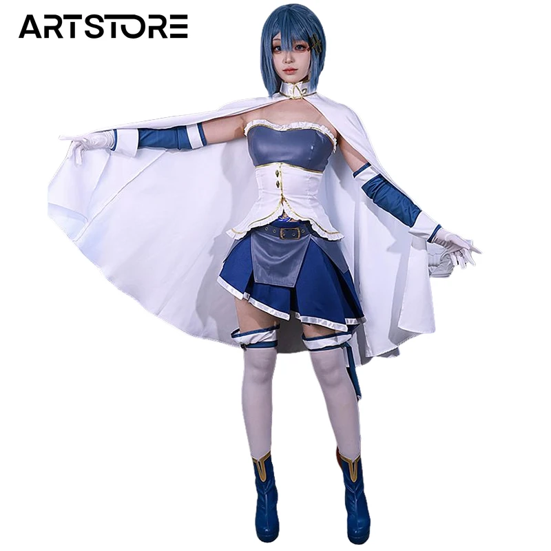 

Game Puella Magi Madoka Magica Miki Sayaka Cosplay Costume Role Play Comic Con Dress Hallowmas Party Wigs Anime Prop