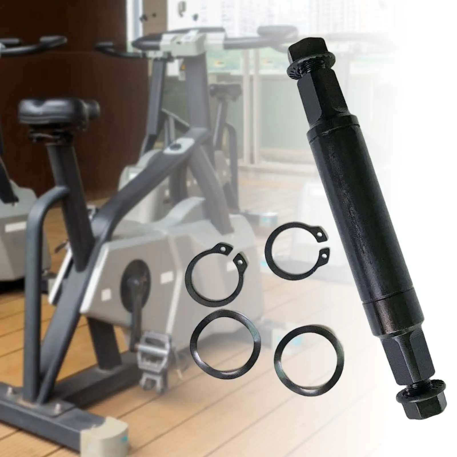 1 Set Exercise Bike Middle Wheel Axle Pedal Accessories Durable Indoor Fitness Exercise Bike Replace Equipment Parts