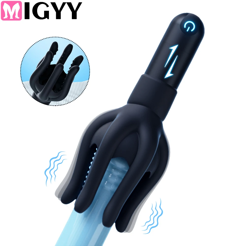 Male Masturbator Male Masturbator Cup Male Masturbation Aid Male Glans Stimulate Massager 10 Modes Penis Delay Trainer Vibrator Rotate Automatic Oral Climax For Men