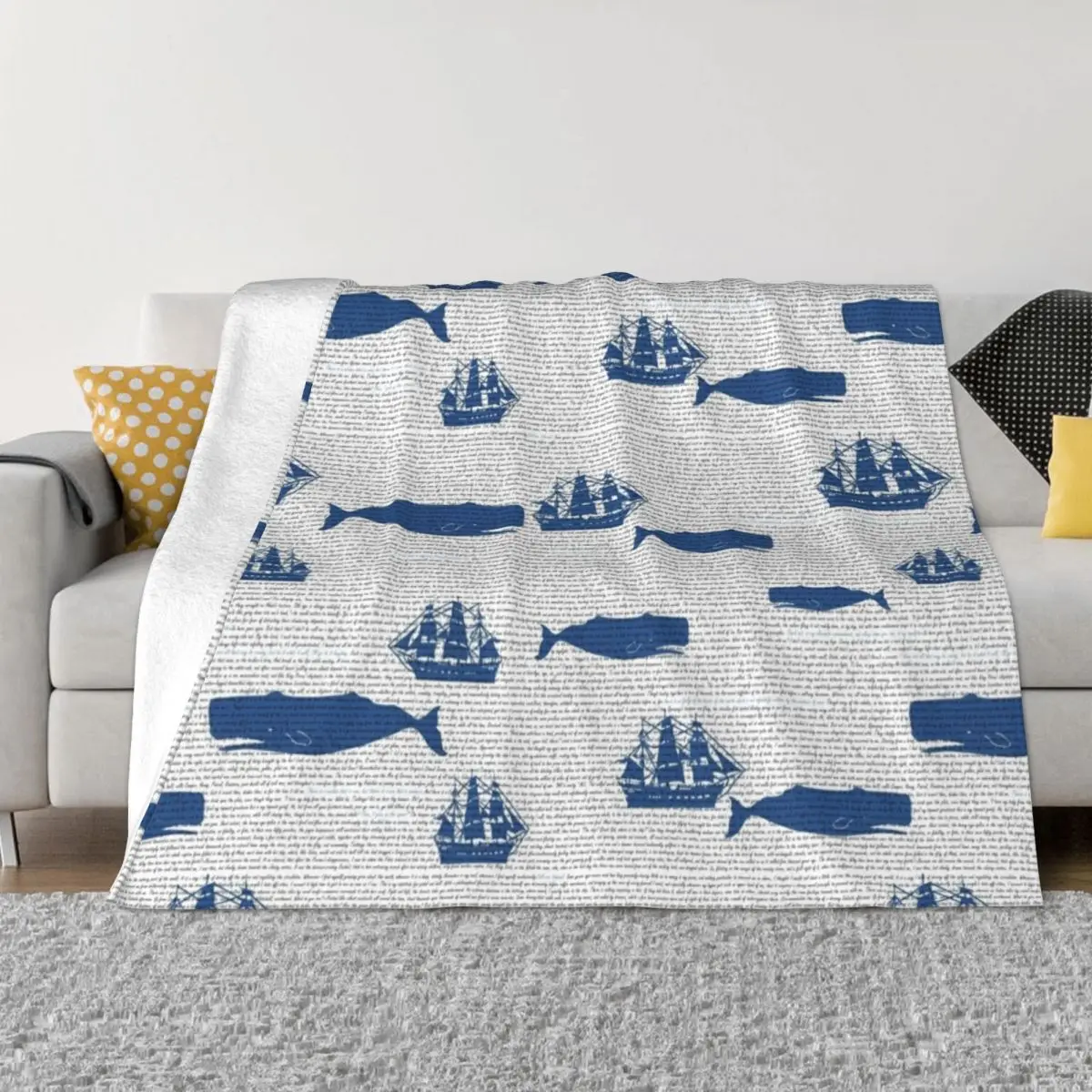 Moby Dick Coperta Plaid Designer Coperte Coperta Vintage Coperta Per Bambino