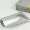 7x10cm 200pcs Pure Aluminium Bags - Silver White Heat Seal Purely Foil Plastic Food Pouch Shampoo/Powder Package Vaccum Sealable 2