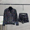 Premium Sequined Coat Women's Suit Jacket Zipper Top Baseball Uniform Casual Versatile and Thin Two-piece Women's Fashion 4
