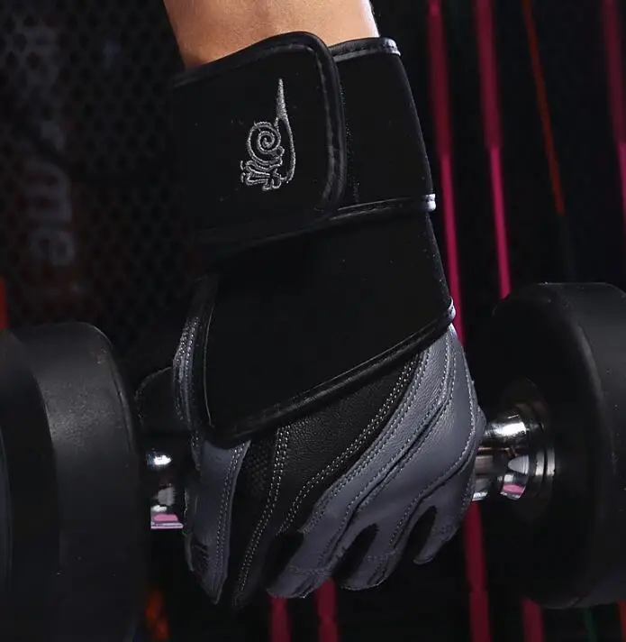 

Gymnasium Fitness Gloves Half finger Non-slip Sheepskin Wristband Dumbbell