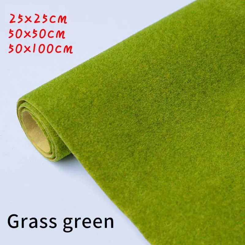 

1pcs Paper Scenery Layout Lawn Landscape Grass Mat 25x25cm 50x50cm 50x100cm Not Adhesive For Architectural Scenery