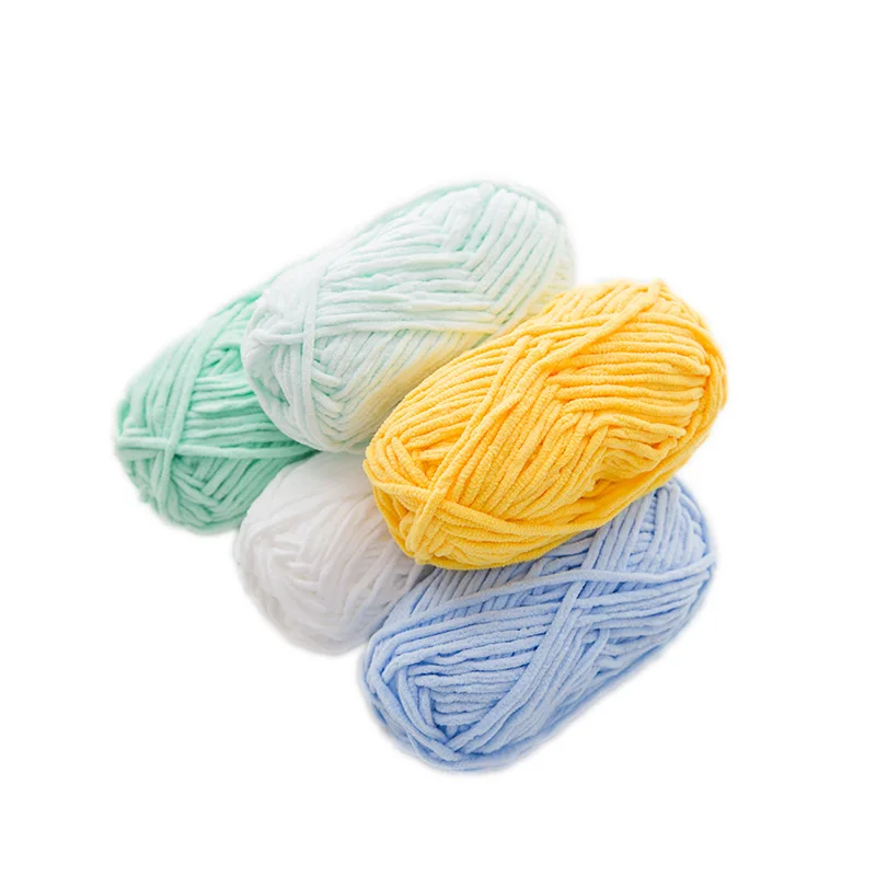 Chunky Chenille Fancy Yarn for Hand Knitting, 100g, Wholesale Prices, Baby Blanket, 100% Polyester, 100g 4