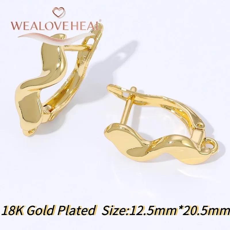 Shvenzy-Ohrringhaken aus 18 Karat vergoldetem Messing und Metall, Leverback-Ohrhaken, für Schmuckherstellungszubehör, DIY-Ohrringherstellungszubehör – Detail 23