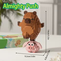 Adorable Capybara Block Figurine - Desk Decor with Vibrant Orange Accent | Perfect (Shenluo Tianzheng)
