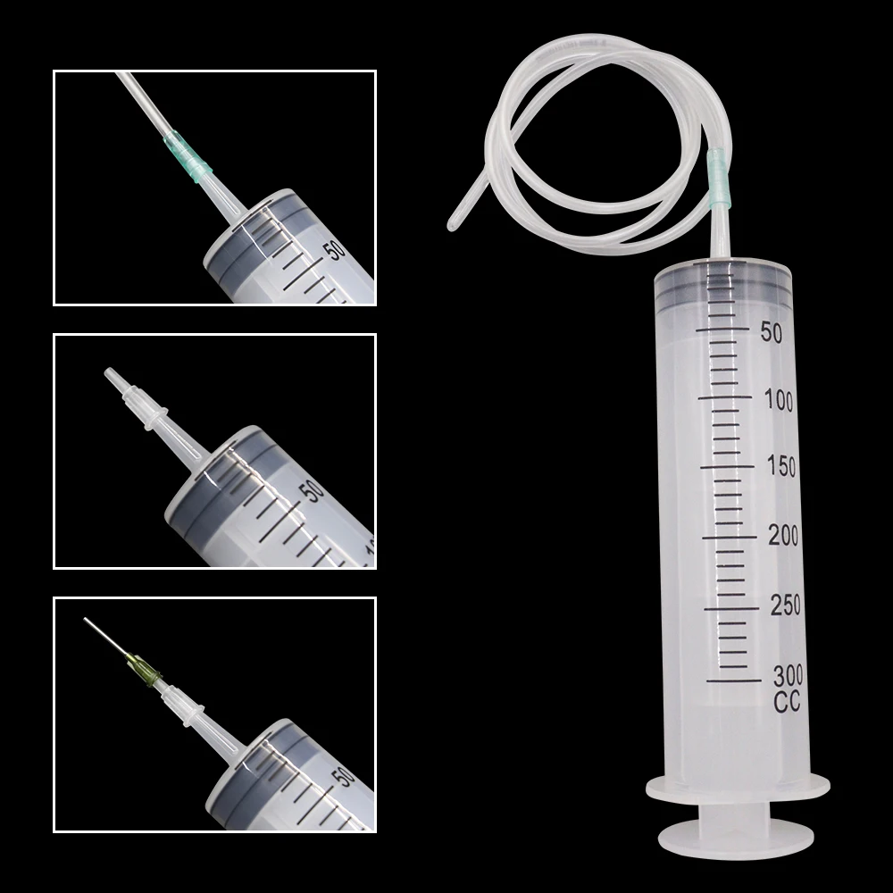 100-550ml Large Syringes With Tube for Liquid Plastic Syringes With Tip Cap for Glue Dispensing, Watering, Refilling, Feeding 2