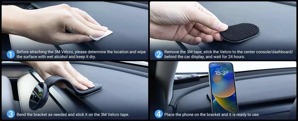 Universal Magnetic Car Phone Holder 15W Wireless Fast Charging Stand Stand Folda