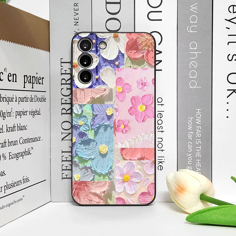 Artistic Floral Oil Painting Soft Silicone Phone Case Cover