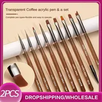 ANNIES Nail Art Brushes 9/5 PCS DIY Painting Flower Brush Powder Acrylic UV Gel Drawing Dotting Tools Stripes Lines Nail Brush 1