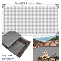 Versatile Outdoor Privacy Sunshade and Garden Shelter Netting - 0.6m x 2m (Grey)
