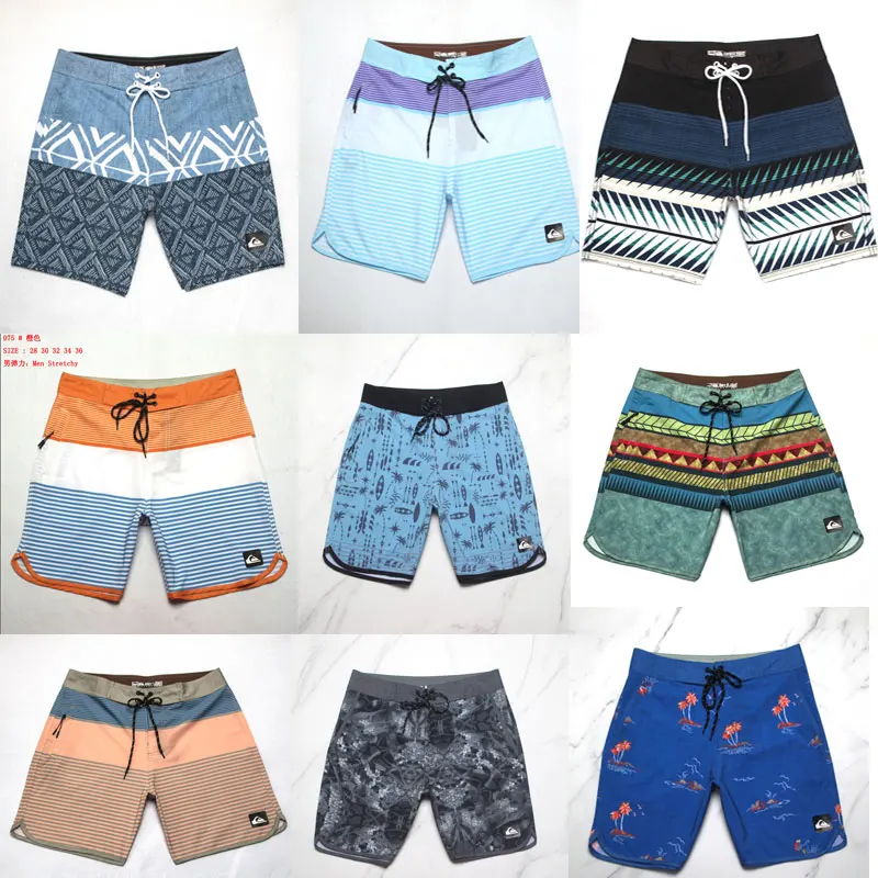 

New Men's Beach Stretch Pants Quick Dry Swimming Trunks Loose Short Casual Sports Surf Pants Gym Pants Stretch Five cent pants