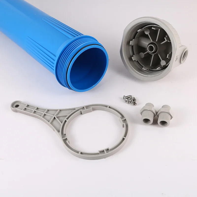 1set 20inch Blue Filter Bottle Large Flow Whole House Central Pipeline Water Purification Pre-filter Food Grade PP Material
