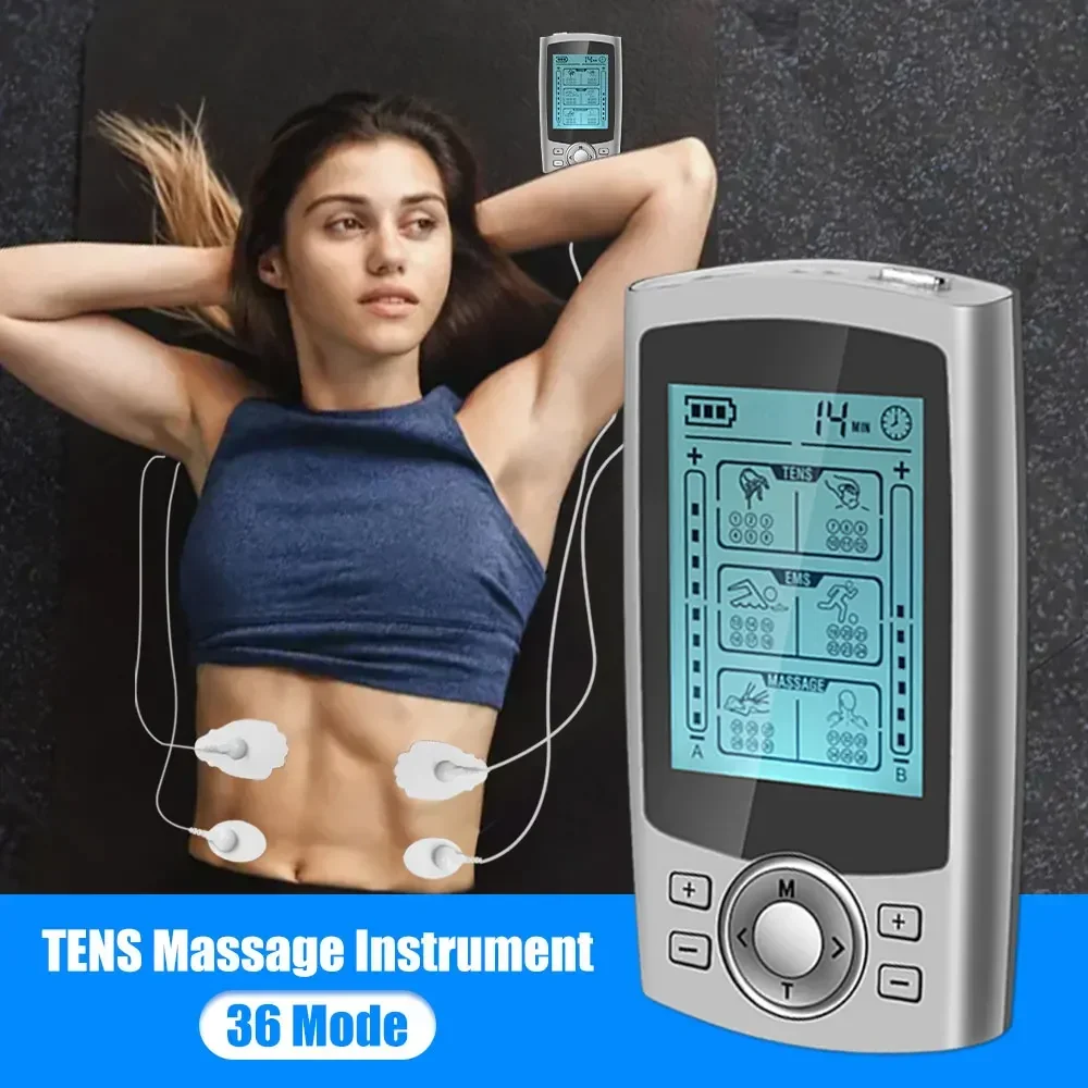 36 Modes EMS Tens Unit Muscle Stimulator Electric Acupuncture Body Massage Digital Therapy Electro Stimulator Slimming Machine 4