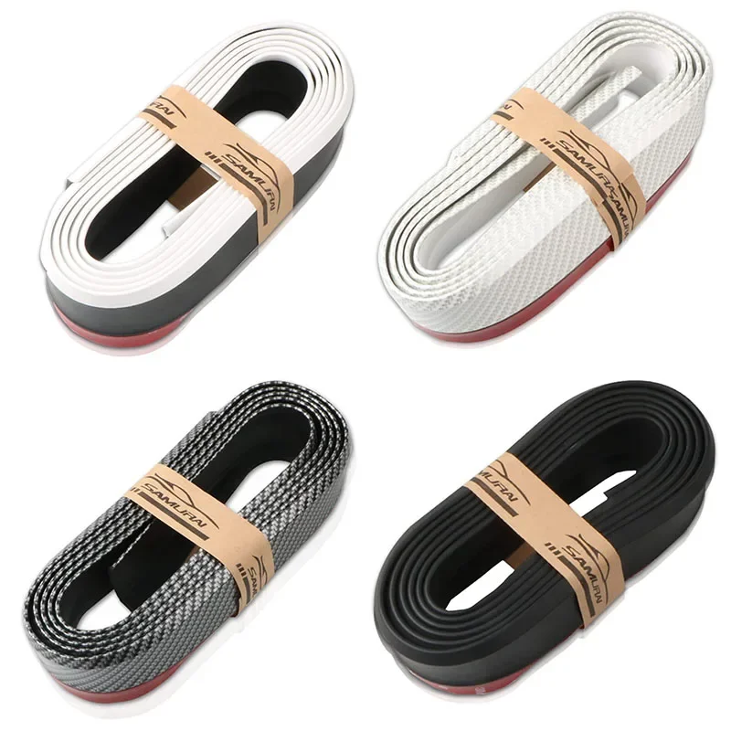 Universal Car Bumper Lip 2.5M Stickers Car Front Bumper Lip Rubber Car Bumper Protectors Exterior Mouldings Bumper Lip Strip
