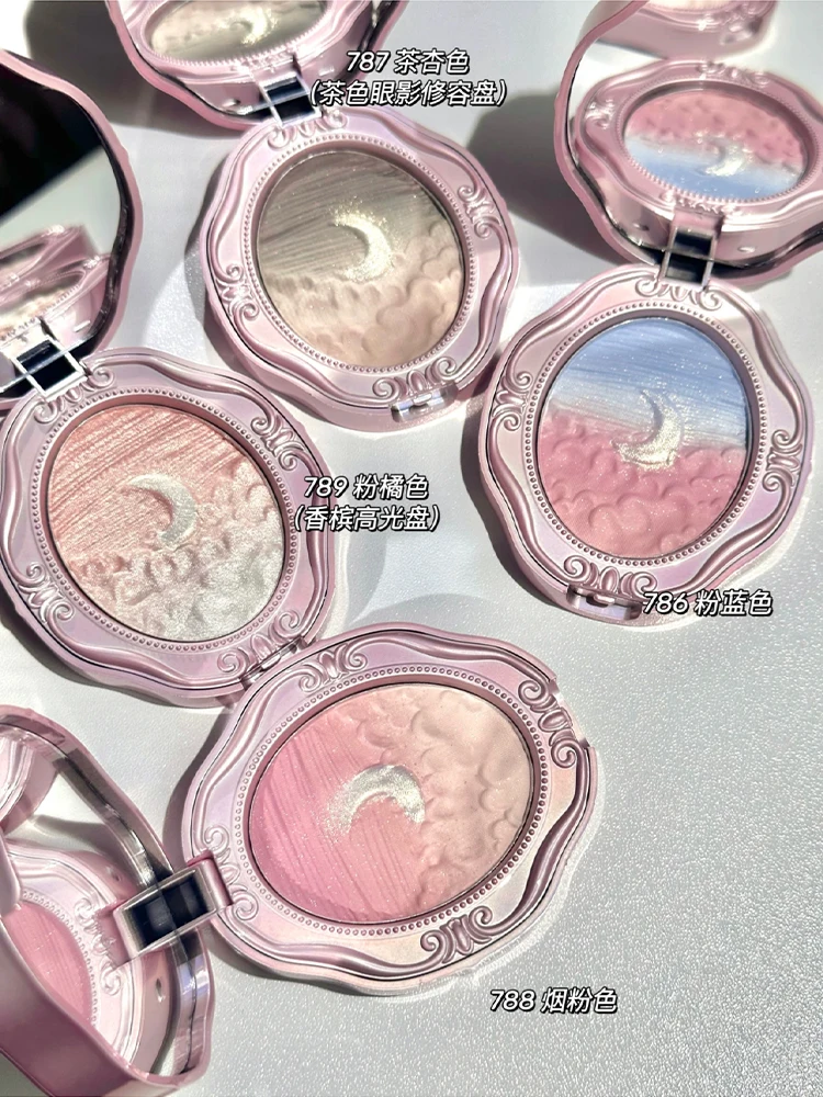 Colorrose Embossed Powder Blush Blue Genuine Nude Makeup Natural Party Blusher Shimmer Pearlescent Highlight Eyeshadow powder blusher blush powder facial blusher
