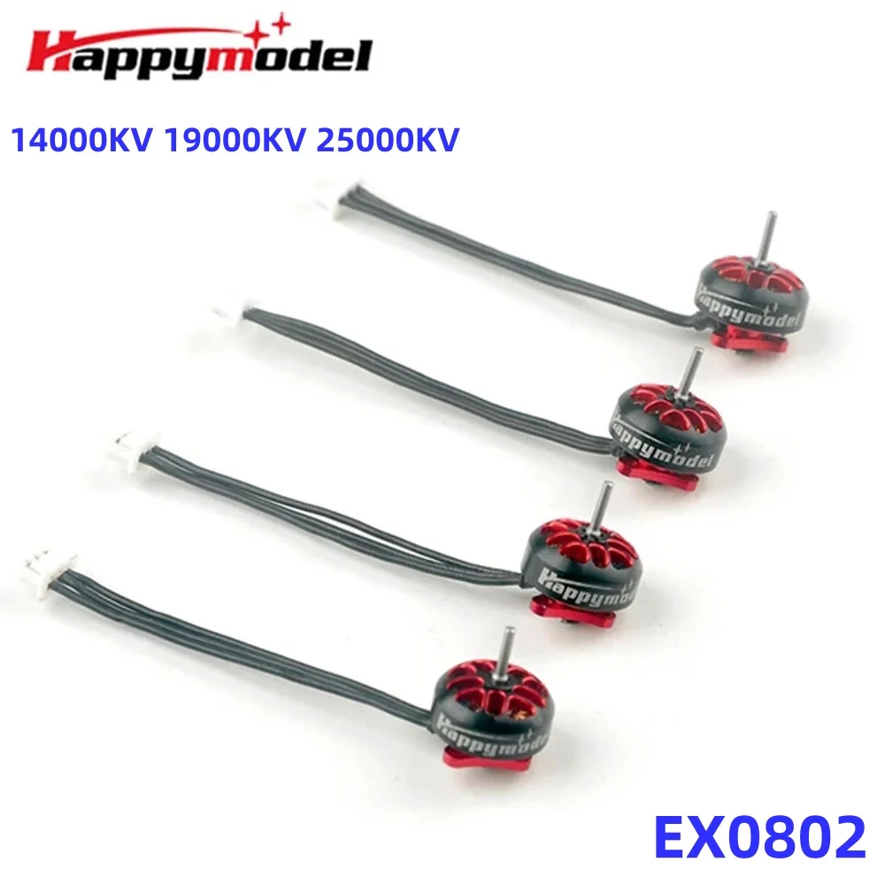 Happymodel EX0802 14000KV/ 19000KV/ 25000KV 1-2S миниатюрный бесщёточный электродвигатель для RC FPV Racing Freestyle Mobula6 HD Tinywhoop