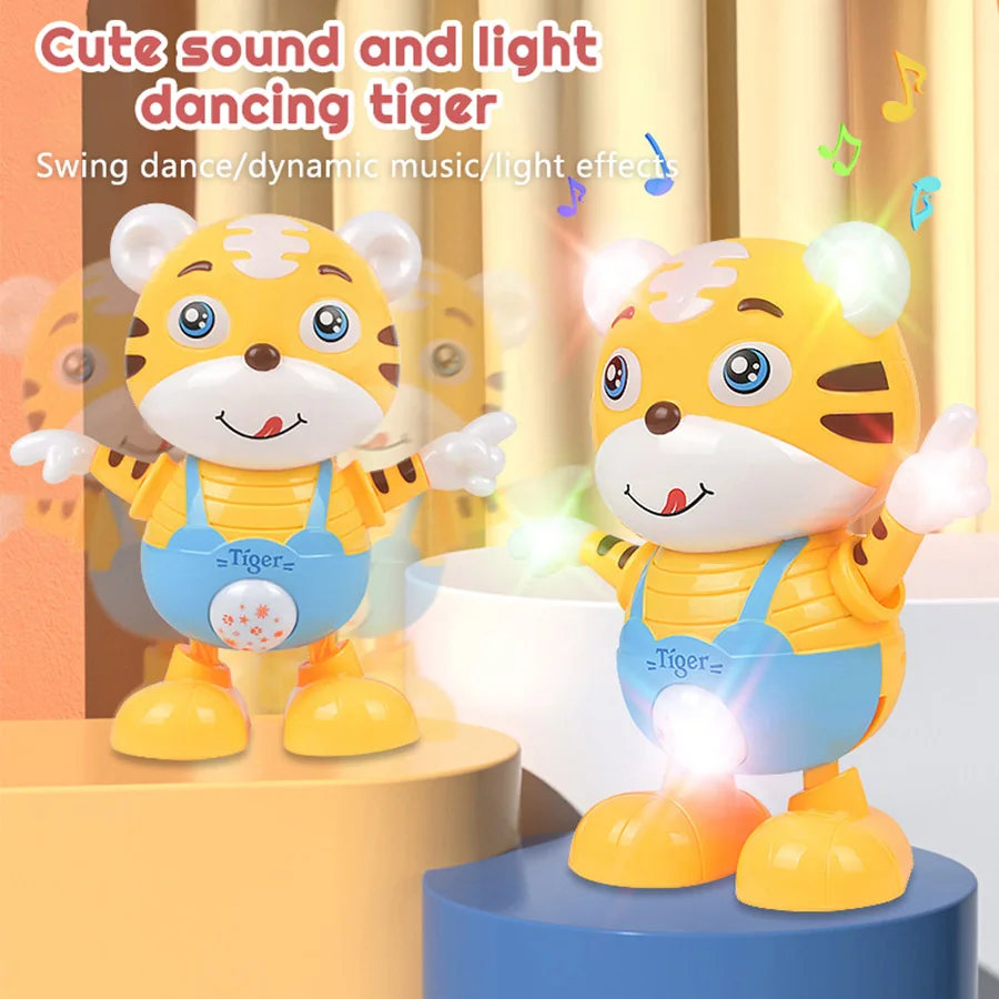 Electric dancing tiger light music dancing doll tiger baby gift toy 4