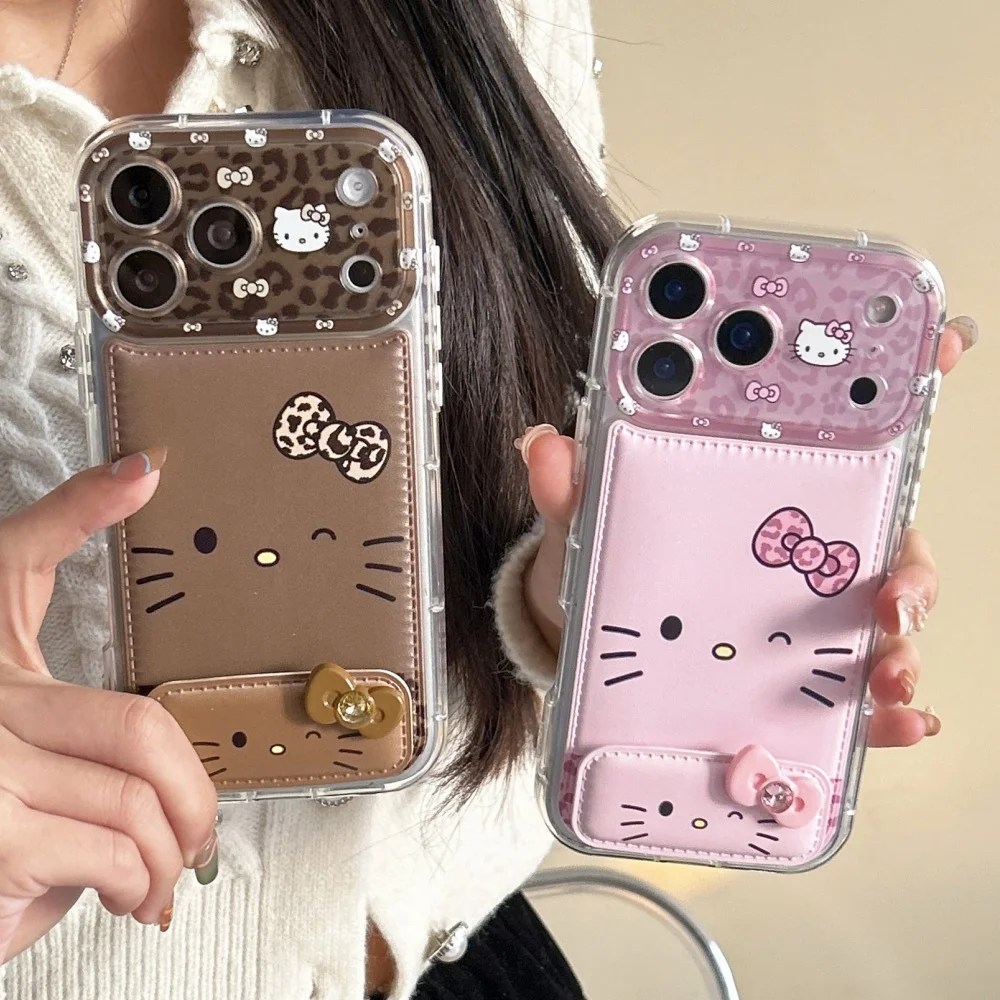 Luxury Cute Brown KT Phone Case with Stand - Shockproof and Protective