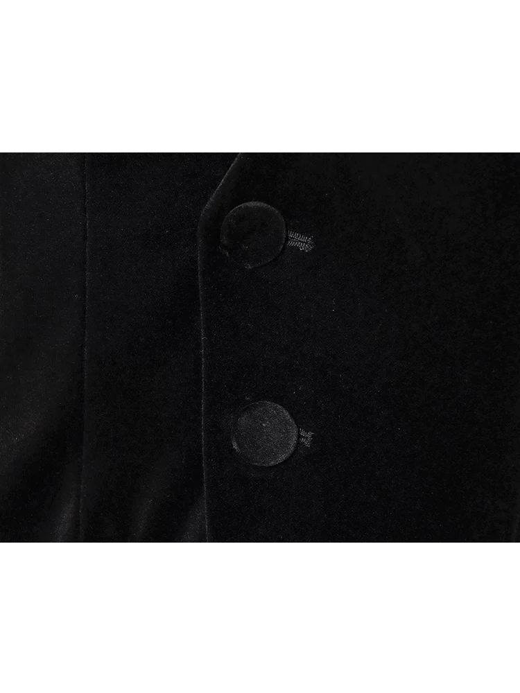  Elegant Women Suit Short Jumpsuit Blazer V-Neck Slim Long Sleeve Streetwear Fashion Ladies Flat Velvet Rompers Spring New