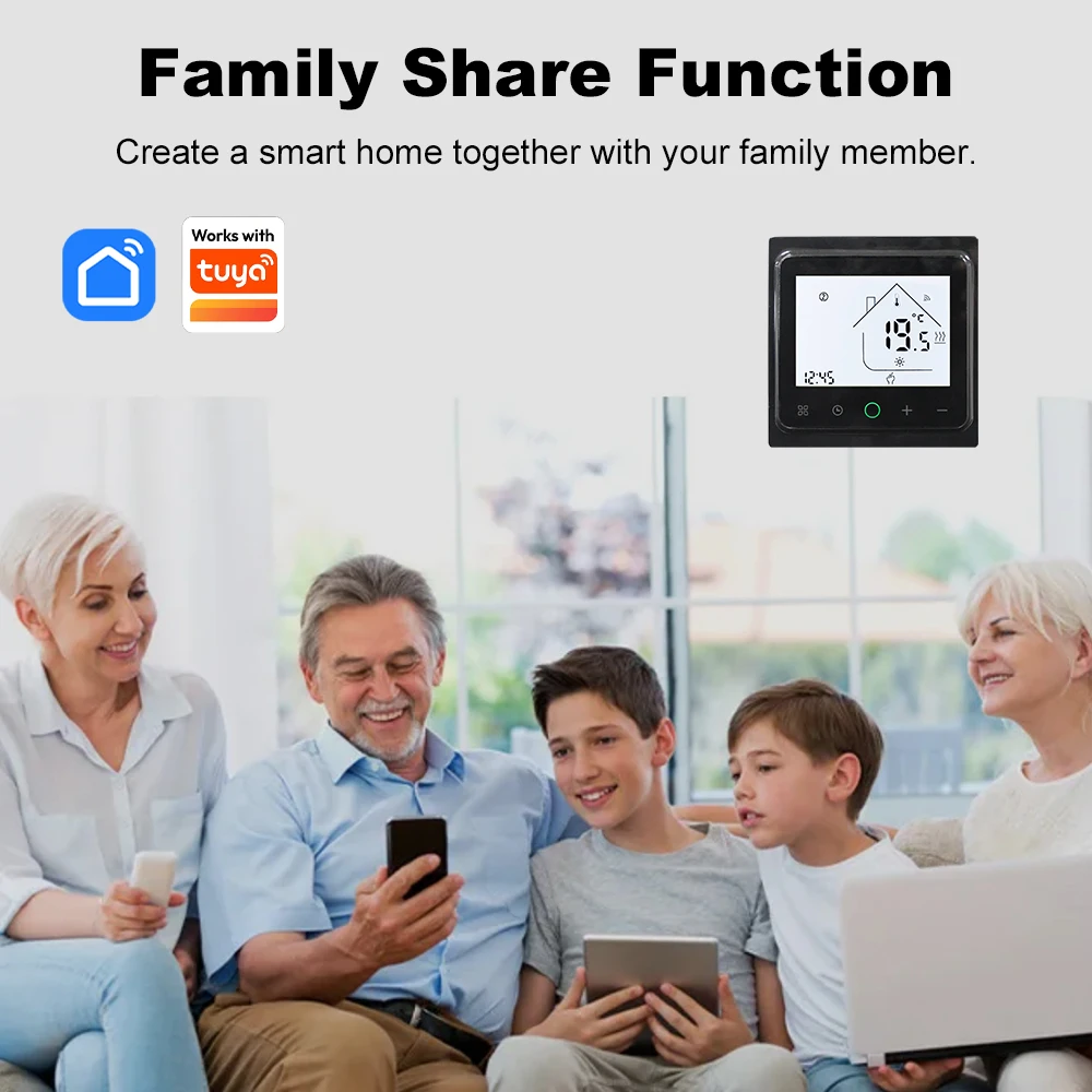 Smart WiFi Thermostat for Temperature Control and Remote Management