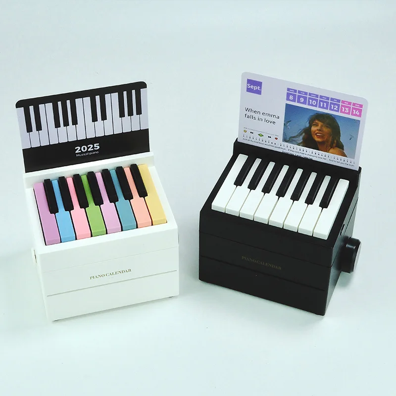 Taylor Piano Calendar 2026 Music Sheets Toy Desktop Peripheral Ornaments Piano Desk Calendar Mini Piano Calendar Gift for Fans