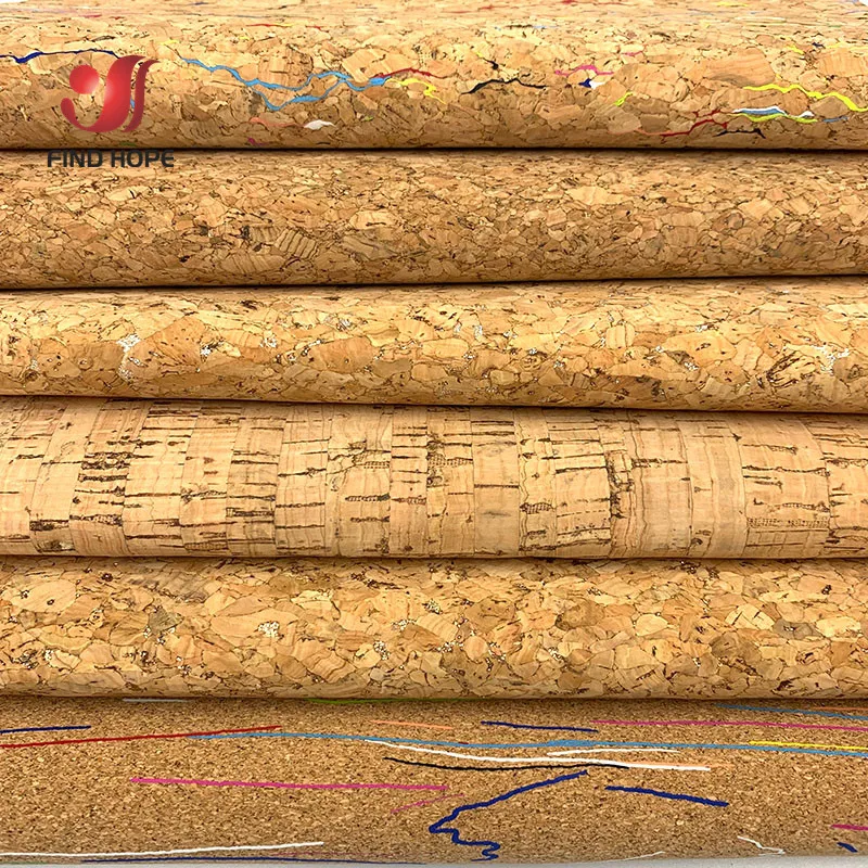 Rotolo/Foglio di Pelle Sintetica Effetto Sughero Multiformato, Colorato Naturale Morbido a Righe, Pelle Colorata Argento Oro per Orecchini, Borse, Scarpe, Fai da Te, Artigianato  15