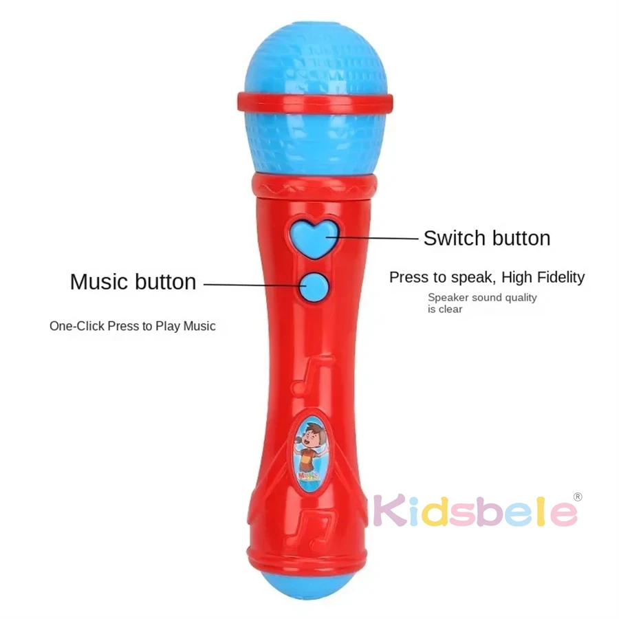 Portable Handheld Wireless Mini Toddlers Toy Education Karaoke Microphone Party Song Singing Music Gift for Birthday Halloween 4