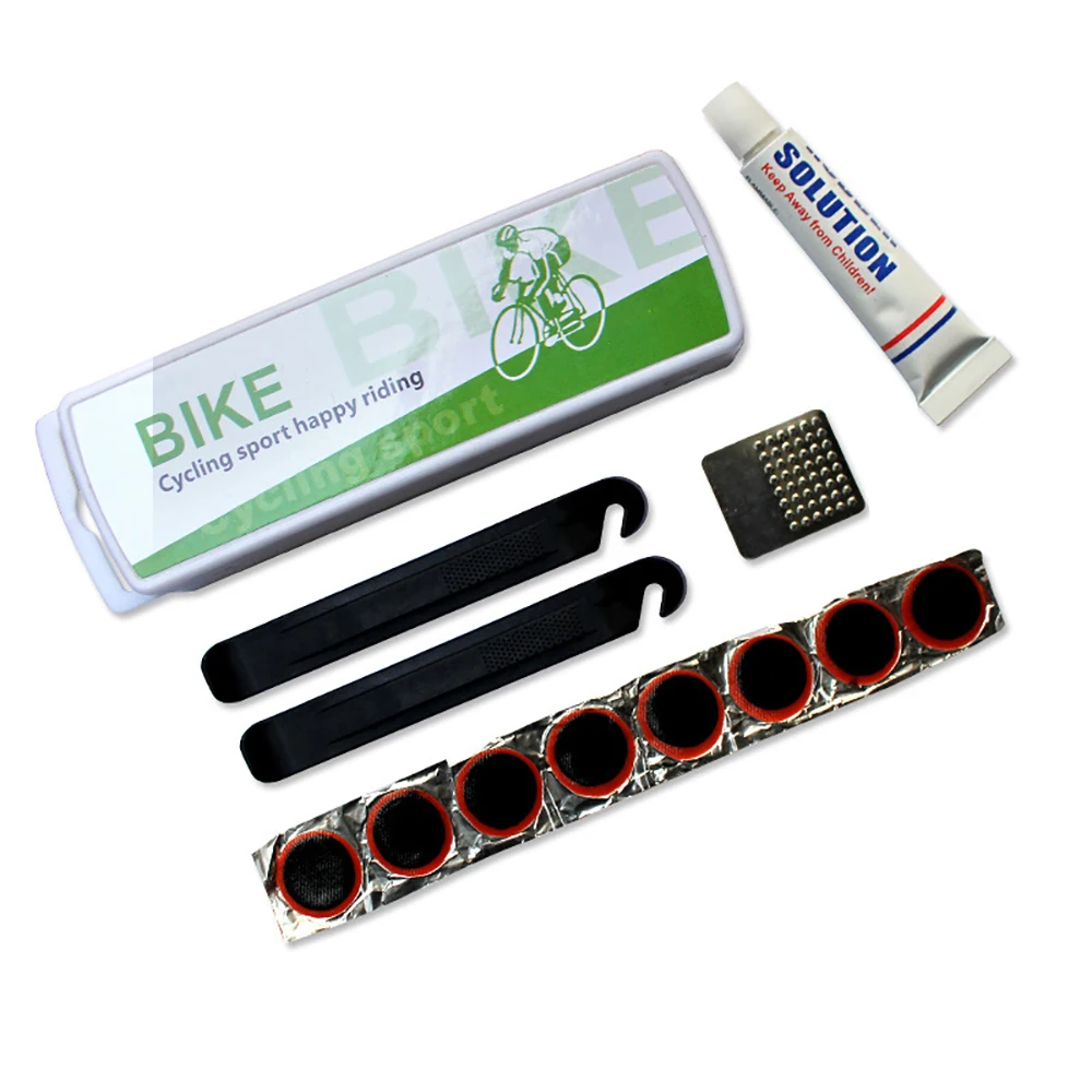 1Set Bike Bicycle Flat Tire Repair Kit Tool Set Kit Patch Rubber