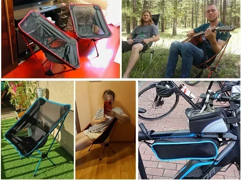 Description Picture 4 of itemFolding Chair Ultralight Detachable Portable Chair Outdoor Camping Fishing Travel Hiking Picnic Seat Tools Lazy Back Chairs