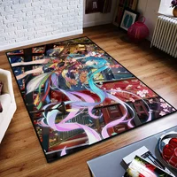 Door Mat Kawaii Anti-Slip Kitchen H-Hatsune Bedroom Handmade Tufted Miku Anime Rug Carpet Living Room Entrance Decoration home 1