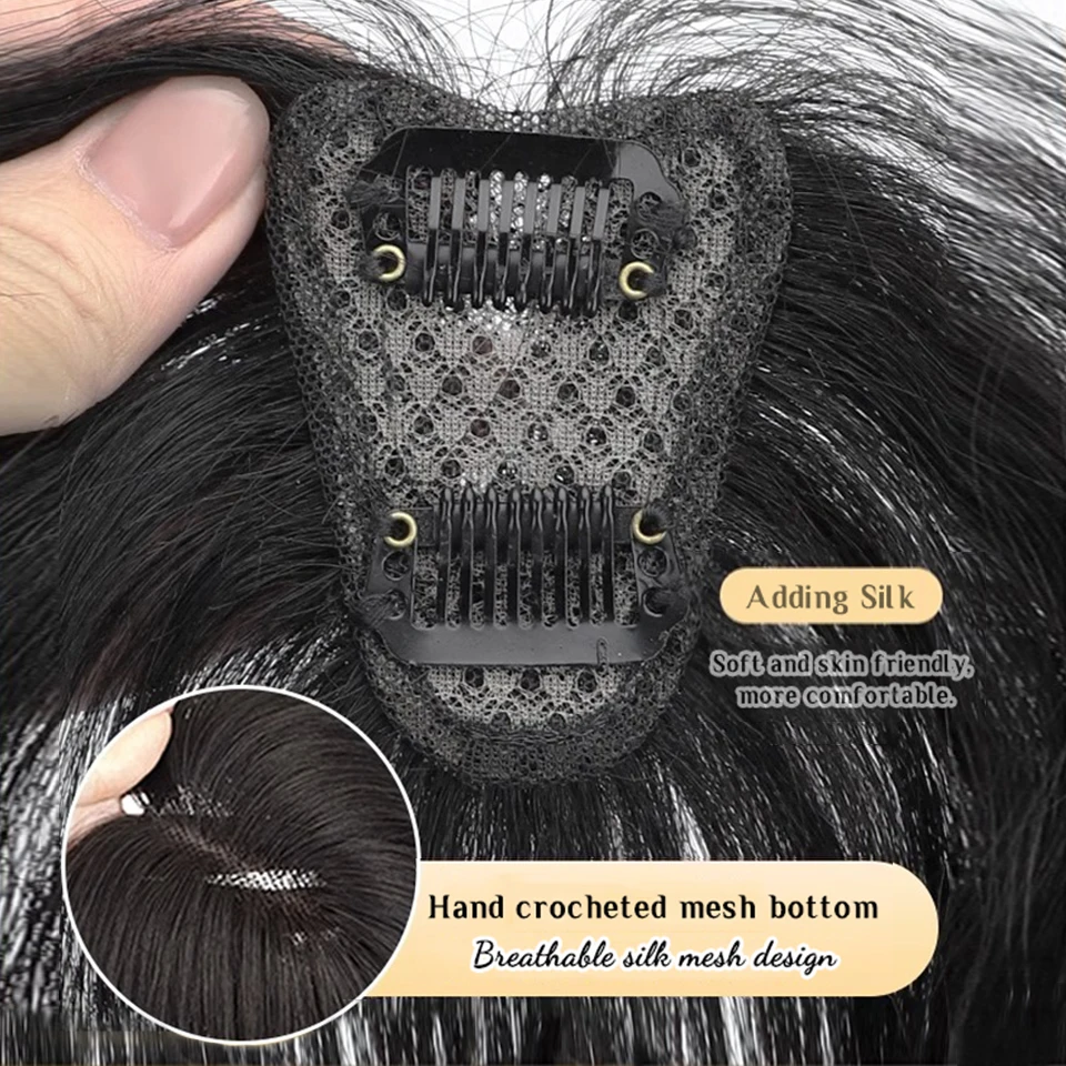 Synthetic Forehead Hair Bangs Clip In Extensions For Women