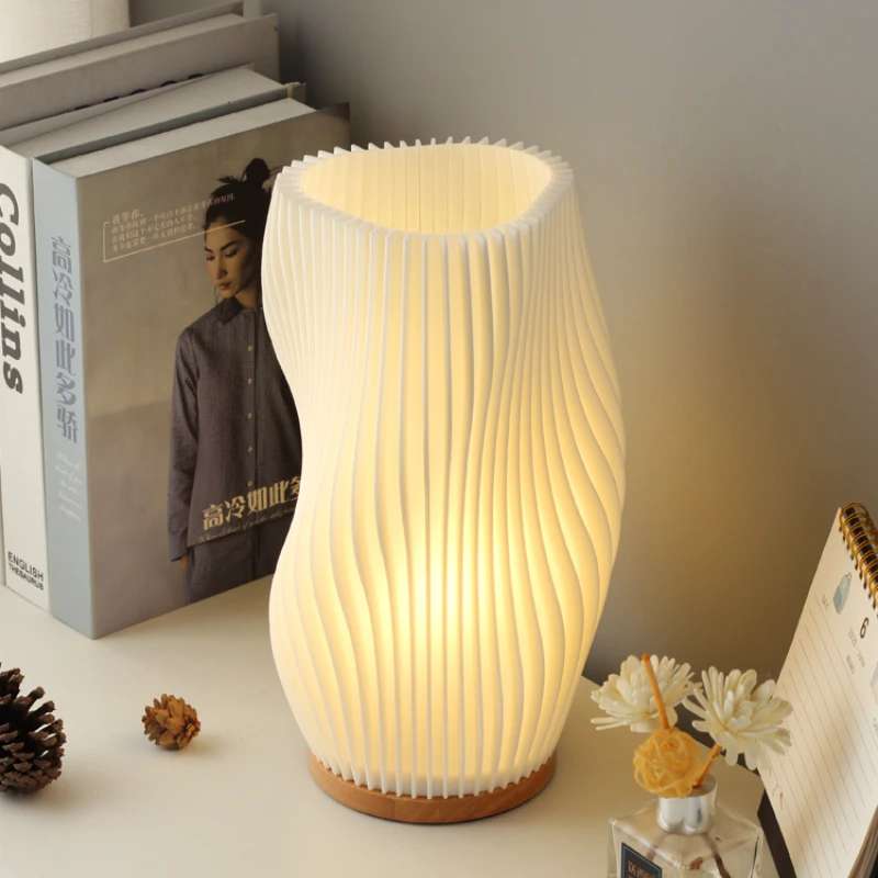 

Bedroom Bedside Lighting Table Lamps Nordic Home Decor Study Reading Lamp Modern Wooden Tricolor Dimming DIY Desk Lights