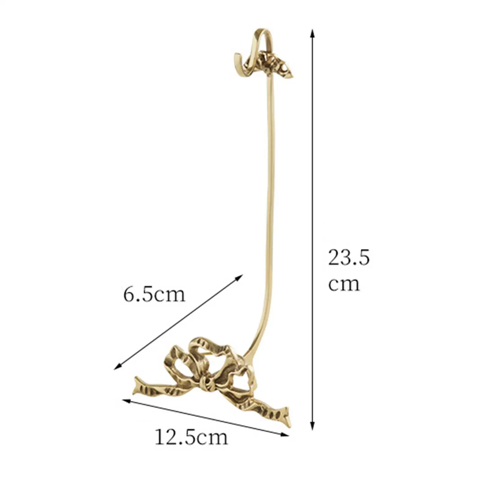 Tea Cup and Plate Display Stand Brass Holder Decorative with Gold Color Espresso Cup Holder Bowknot Design for Living Room 6