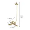Tea Cup and Plate Display Stand Brass Holder Decorative with Gold Color Espresso Cup Holder Bowknot Design for Living Room 6