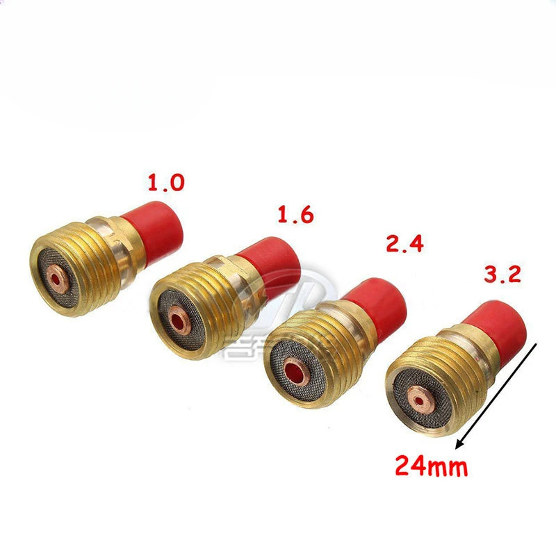 21pcs Heat-Resistance Glass Copper Collet Electrode Holder Gun Breech Suit Suitable for Tig Welding Torch WP-9/20/25 3