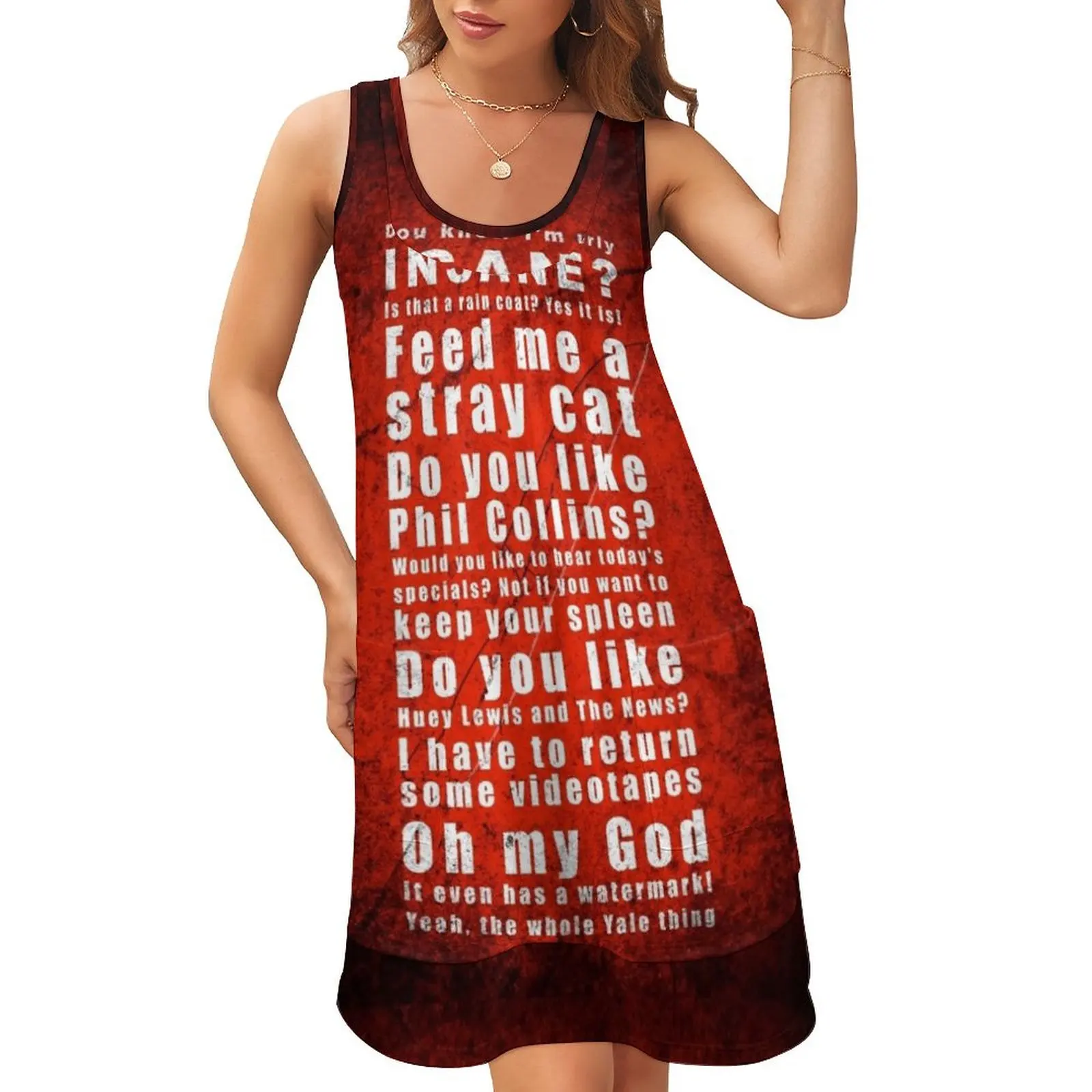 

Psychosius Sleeveless U-Neck Fake Two Piece Dress loose women's dress Bridesmaid dress woman luxury dresses Evening gown