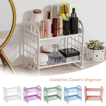 Versatile 2-Tier Plastic Shelf Organizer