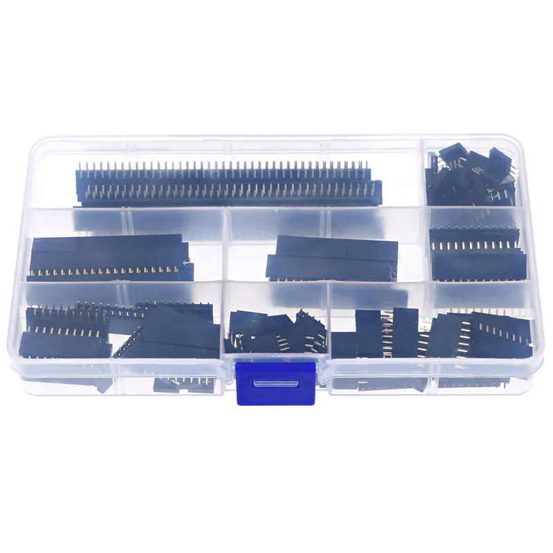 일자형 PCB 보드 암핀 헤더 소켓 모음 키트, 4P, 6P, 8P, 10P, 12P, 16P, 20P, 40 핀, 2.54mm 피치, 120 개