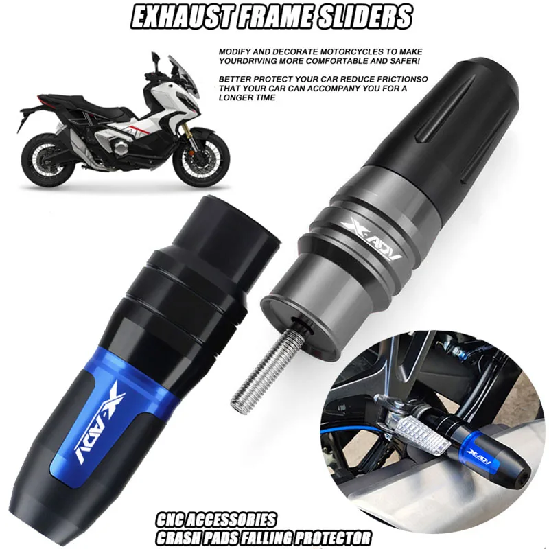 

Для HONDA X-ADV750 XADV 750 2019-2021 2022 аксессуары для мотоциклов CNC слайдеры выхлопной рамы противоударные Прокладки Защита от падения