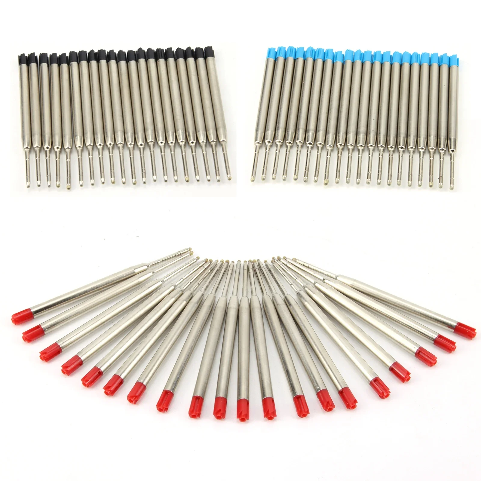 20pcsset L:3.9 In Ballpoint Pen Refills for Parker Pens Medium Point blue red Black Ink ballpoint pen refill