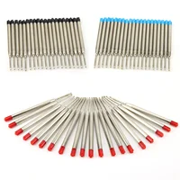20pcsset L:3.9 In Ballpoint Pen Refills for Parker Pens,Medium Point blue red Black Ink 1