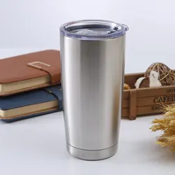 20oz Stainless Steel Vacuum Insulated Tumbler with Lid - Perfect for Home, Office, and Travel