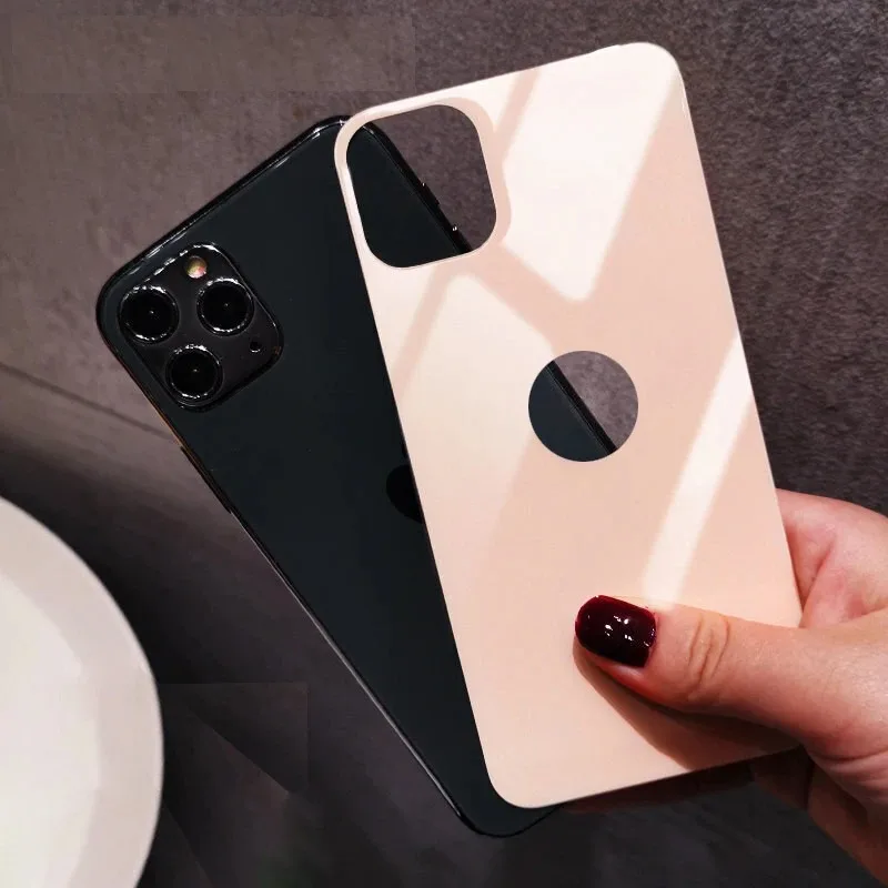 Vibrant Multi-Color 9H Tempered Glass Back Protector - Ultimate Scratch-Resistant Full Cover