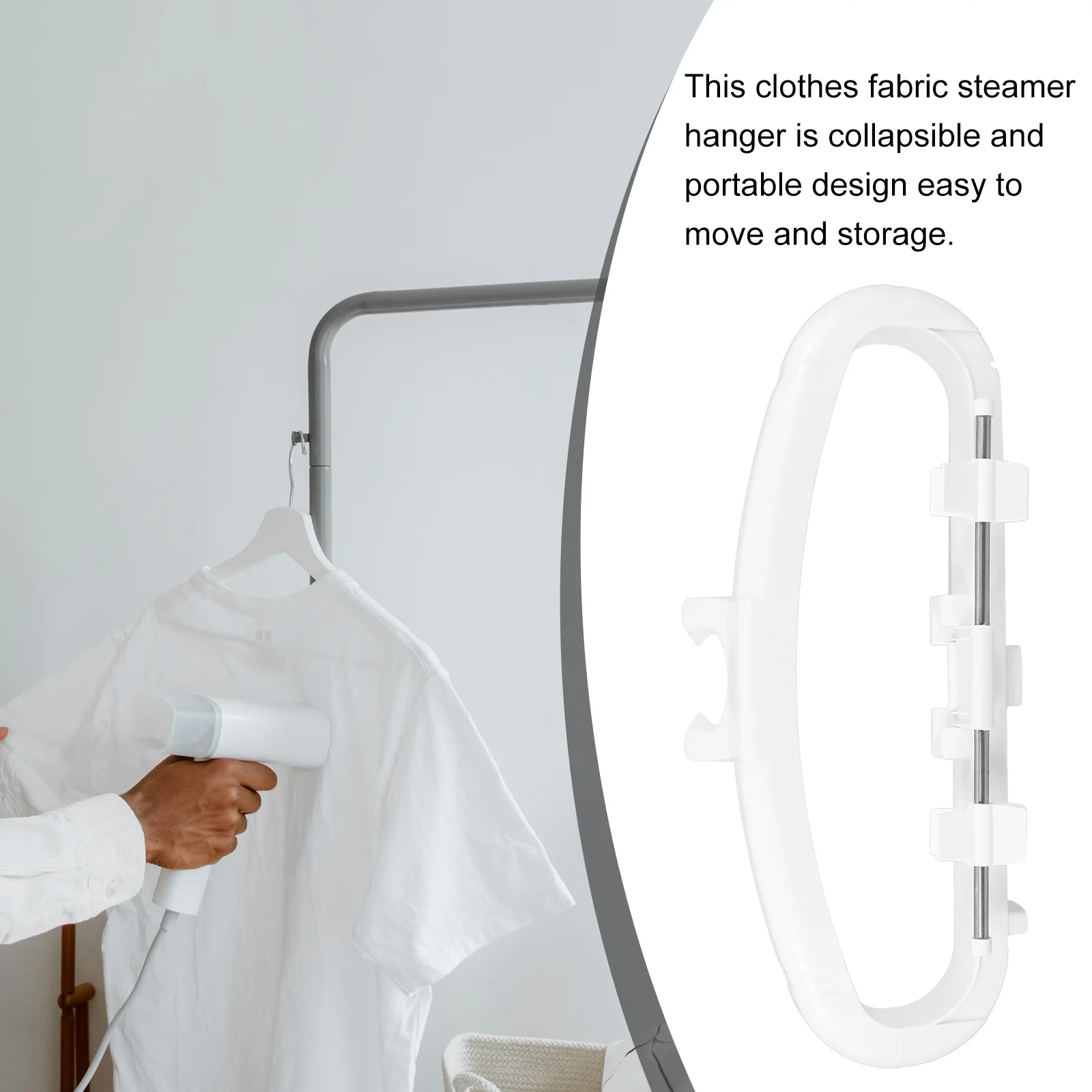 1pc Garment Steamer Rack Lightweight Collapsible Clothes For Pants Jeans Skirts Ironing Steamer Hanger Reusable Home Drying