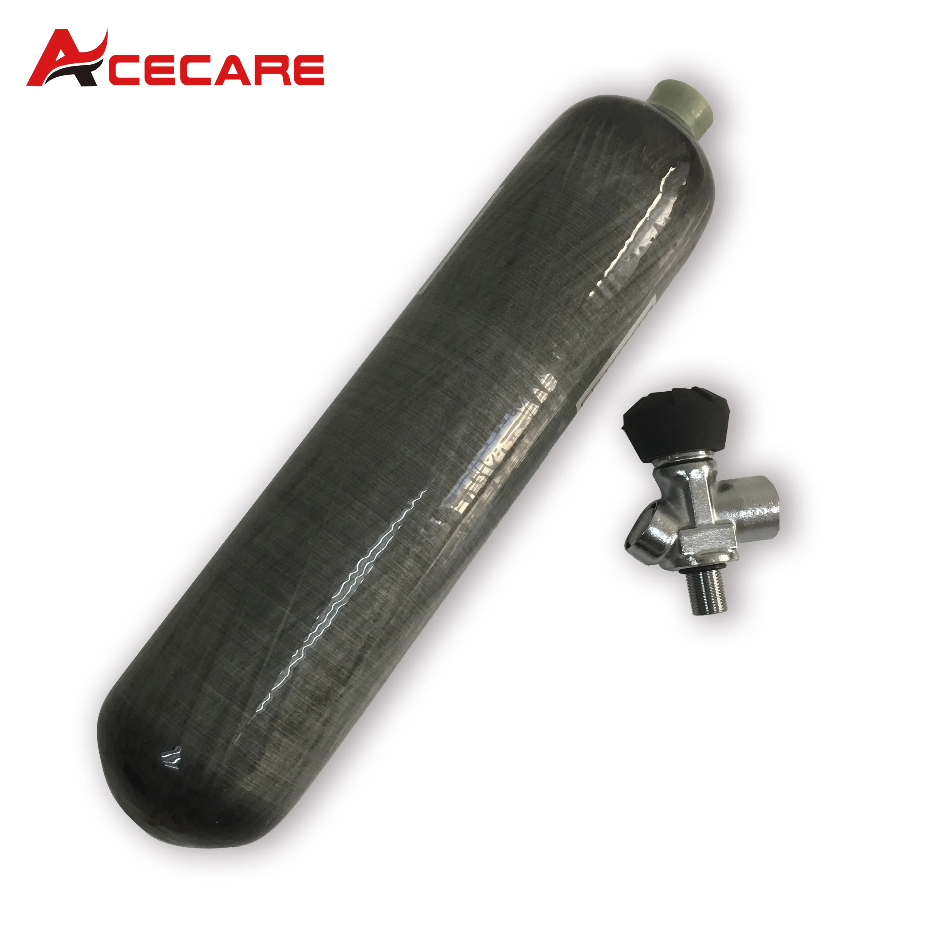 ACECARE 2L/3L/6.8L Compressed Air Tank 30Mpa 300Bar 4500Psi With Small Gauge Valve For Diving